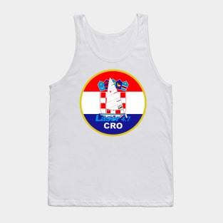 laser class sailboat on flag Croatia Tank Top